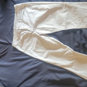 White straight leg jean pants